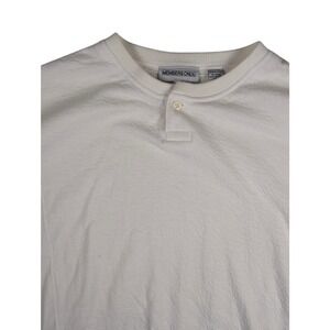 Members Only Vintage Shirt Men's White Short Sleeve Banded Waist XLT Grandpa‎